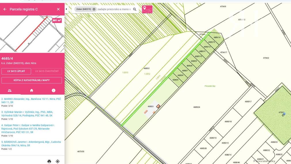 NA PREDAJ 2 záhrady na Vodnej ulici za riekou v k.ú Zobor
