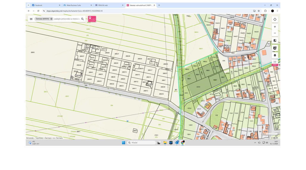 STAVEBNÉ POZEMKY NA PREDAJ V OBCI ČERMANY